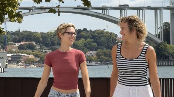Carmen und Svenja in Porto