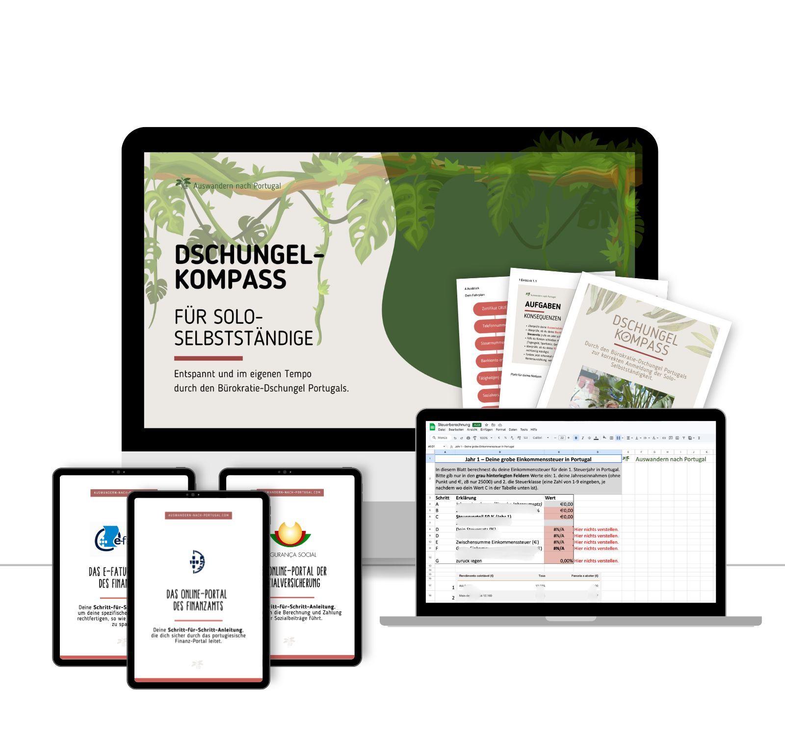 Mock up Dschungel Kompass
